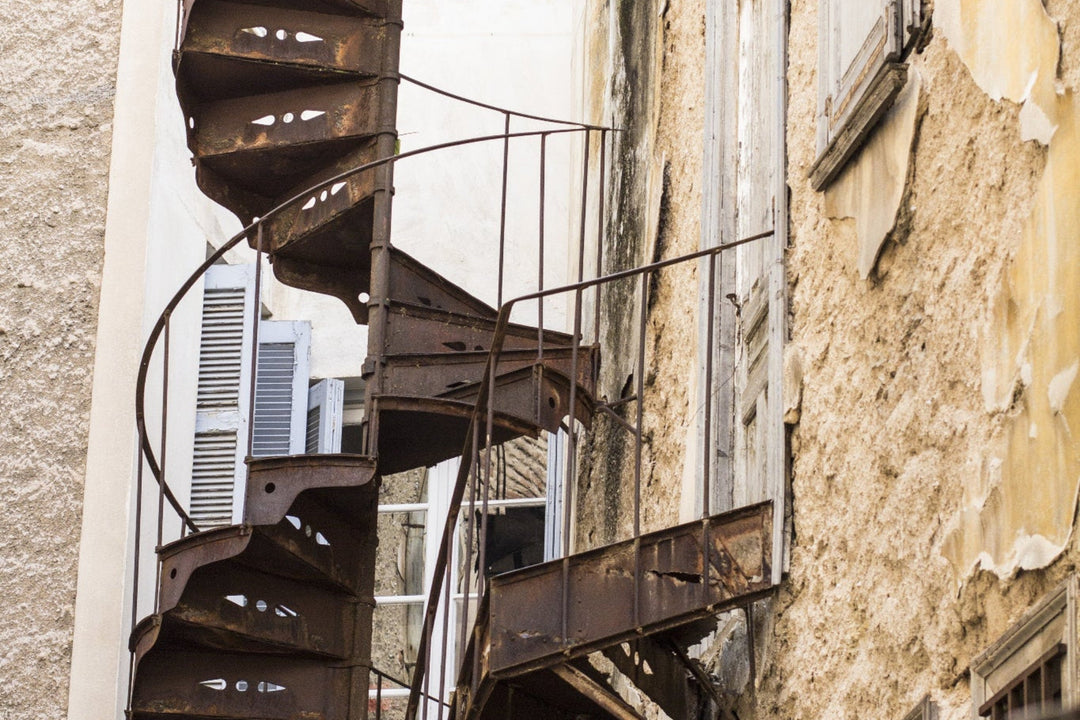 rusty staircase