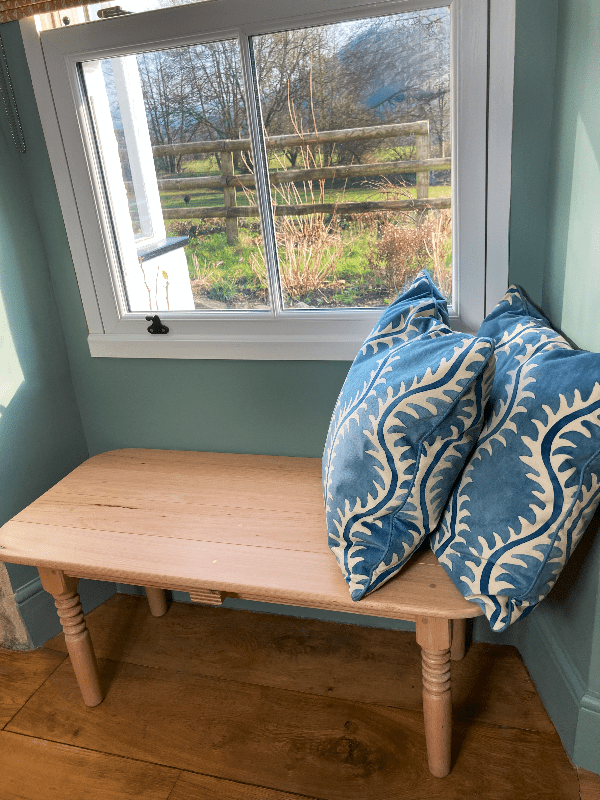 Farmhouse Bench Custom Tufted Bench Cushion NEW Sunbrella Fabric